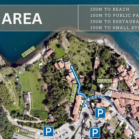 Al Castello - Pool - Direkte Seefront - 12 Gaeste - 4sz - 4 Baeder Tatil Evi Rezzonico